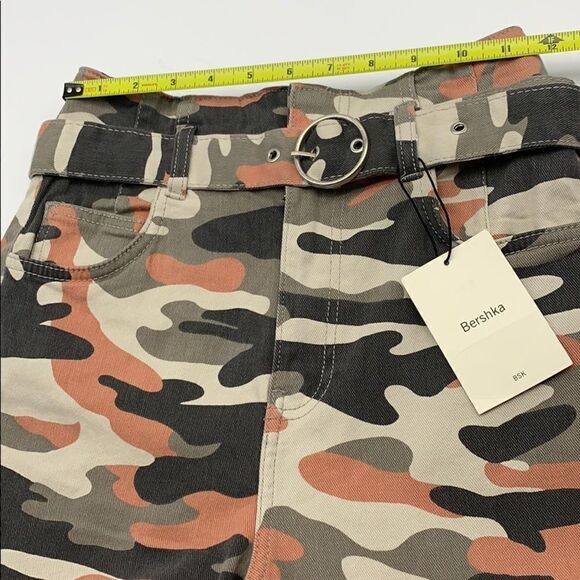 NWT BERSHKA Camo Print Skinny High Waist Jeans SIZE 4 - Picture 14 of 16